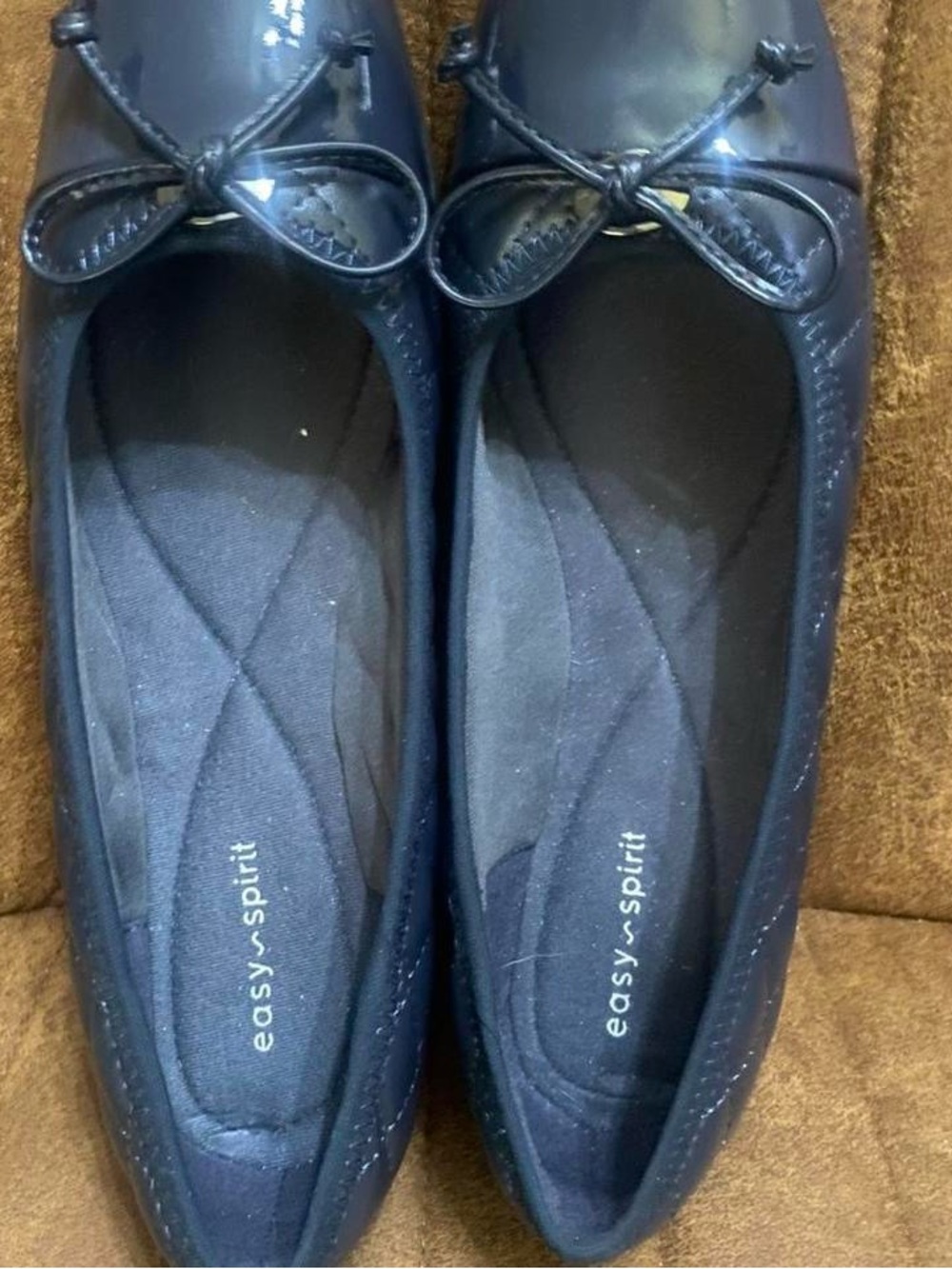 Easy Spirit Navy Bow Ballet Flats
